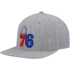 Philadelphia 76ers Mitchell & Ness 2.0 Snapback Hat - Heathered Gray