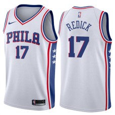2017-18 Season J.J. Redick Philadelphia 76ers #17 Association White Jersey