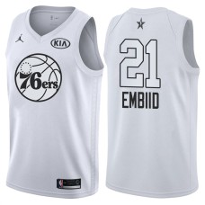 2018 All-Star Men's 76ers Joel Embiid #21 White Jersey