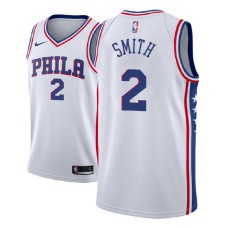 Men 2018 NBA Draft Zhaire Smith Philadelphia 76ers #2 Association White Jersey