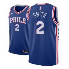 Men 2018 NBA Draft Zhaire Smith Philadelphia 76ers #2 Icon Edition Blue Jersey