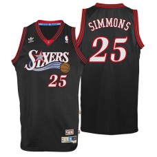 Philadelphia 76ers #25 Ben Simmons Throwback Swingman Black Jersey