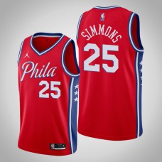 2020-21 Philadelphia 76ers Ben Simmons #25 Statement Jordan Brand Red Jersey
