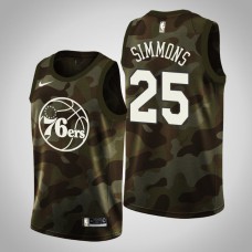 Men's Philadelphia 76ers Ben Simmons #25 Camo 2019 Memorial Day Jersey