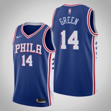 Men's 2020-21 Philadelphia 76ers Danny Green #14 Blue Icon Jersey