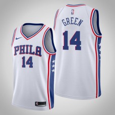 Men's 2020-21 Philadelphia 76ers Danny Green #14 White Association Jersey