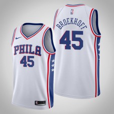 Men's 2020-21 Philadelphia 76ers Ryan Broekhoff #45 White Association Jersey