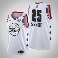 2019 NBA All-Star Men's Philadelphia 76ers Ben Simmons #25 White Swingman Jersey