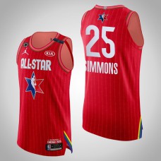 76ers Ben Simmons #25 2020 NBA All-Star Game Authentic Red Jersey