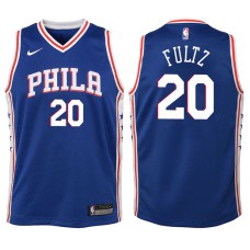 Youth 2017-18 Season Markelle Fultz Philadelphia 76ers #20 Icon Blue Swingman Jersey