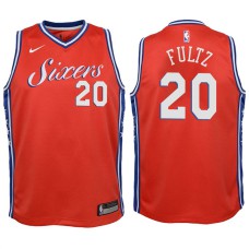 Youth 2017-18 Season Markelle Fultz Philadelphia 76ers #20 Statement Red Swingman Jersey