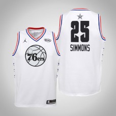 2019 NBA All-Star Youth Philadelphia 76ers Ben Simmons #25 White Swingman Jersey