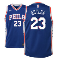 Youth NBA 2018-19 Jimmy Butler Philadelphia 76ers #23 Icon Edition Blue Jersey