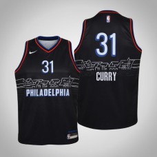 Youth Seth Curry Philadelphia 76ers #31 City Black 2021 Season Jersey