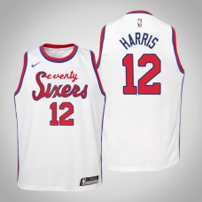 Youth Tobias Harris Philadelphia 76ers #12 Hardwood Classics White 2020 Season Jersey
